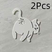 2个猫屁股面包夹 - 幽默厨房小工具 - 3D打印趣味厨房工具 - 面包零食塑料袋夹 - 可爱动物造型食品储藏室收纳配件 - 个性家居装饰礼品 - 趣味设计 - 轻巧配件 - 宠物爱好者 - 彩色 - 查看 8