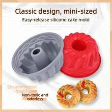 Khuôn bánh silicon hình tròn, khuôn nướng bánh bằng lò nướng, khuôn bánh mì silicon 12 lỗ, khuôn nướng bánh muffin và cupcake, khuôn nhựa. - Nhiều màu - Xem 5