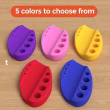 Tattoo Ink Cup Holder, Silicone Tattoo Machine Pen Holder, Available In Blue, Pink, Red, Yellow, Purple, Multi-Hole Design For Tattoo Artists, Non-Slip And Durable Tattoo Tool Storage Rack, Portable And Easy To Clean Tattoo Accessory - View 7