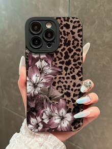 1pc Creative Directional Protection, Shock-Proof, TPU Soft Gel Material, Personalized Pattern Anti-Drop Phone Case Compatible With IPhone 16 15 14 13 12 11 Pro Max, Apple Protective Cover, Transparent Phone Case Compatible With Samsung A15/A16/A35/A54/A56/S22 Plus/S23 FE/S24 Ultra/S25 Edge - Black - View 1