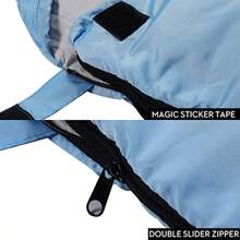 Saco de dormir 3-4 estaciones para clima frío cálido ligero portátil impermeable saco de dormir con saco de compresión para adultos y niños interior y exterior: camping mochilero senderismo - Azulcielo - Ver 4