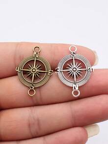 10pcs 33x24mm Compass Connector For DIY Bracelet Making Necklace Making Jewelry Making Handmade Craft Findings - Compass Connector - View 2