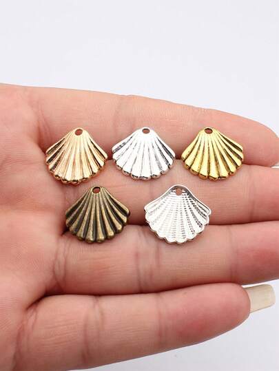 20pcs 19x17mm Shell Charms Pendant For DIY Jewelry Making Necklace Keychain Phone Chain Bracelet Making Accessories Handmade Craft Making Findings