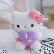 SANRIO Heart-Shaped Plush Hugging Doll, Heart-Shaped Angel KT Cat Keychain, Bag Decoration, Valentine's Day Gift, Birthday Gift, Party Favors, Great Gift - Multicolor - View 7