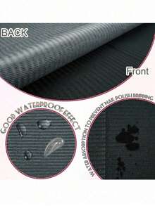 50片装黑色一次性美甲桌巾/纹身清洁垫，13英寸x18英寸 - 三层防水纸，美甲桌垫，睫毛嫁接工具配件 - 黑色 - 查看 4