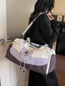 大容量抽绳尼龙旅行包，多口袋行李袋，独立鞋仓手提健身包，干湿两用瑜伽包，多功能旅行包，轻便训练包，适合学生、医生、护士、教师、上班族、商务人士、健身房、医院、邮轮、学校、机场、户外、运动、徒步、工作、旅行、周末、假日礼物、生日礼物，旅行包、登机包、周末包，经久耐用，户外度假必备，夏季旅行必备。 - 彩色 - 查看 7