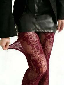 1 đôi quần tất nữ cao cấp kiểu Pháp cổ điển với ren hoa hồng, độ co giãn cao, ôm sát, thiết kế khoét rỗng, tạo hiệu ứng thon gọn. - Nhiều màu - Xem 5