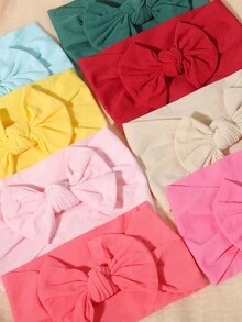 3 pezzi Fasce elastiche in nylon con grande fiocco decorativo, adatte per la primavera e l'estate - Colore misto - Visualizzare 6