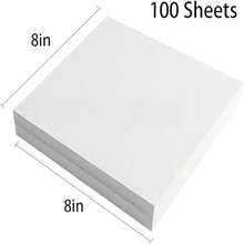 100 miếng giấy lót thêu dễ xé, cắt sẵn khổ 10x12 inch và 8x8 inch, trọng lượng 1.8 oz, chất liệu sợi thực vật nhẹ, thích hợp cho máy thêu và may tay. - Tập 1 - Xem 4
