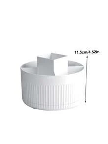 1pc 360° Rotating Rhinestone Jewelry Box, Large Capacity, Multi-Color Rhinestone Encrusted Surface, Luxurious Sparkling Style, Full Rhinestone Pattern, Hexagonal Pillar Shape, Neat Edges And Details, Makeup Tool Container, Suitable For Bedroom Vanity, Dressing Room Desk And Other Scenes - Multicolor - View 11