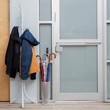Mind Reader UMBHWIRE-Wht Mini Umbrella Stand Rack Holder White - Blanco - Ver 2