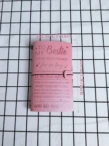 1pc Pink Cute Notebook, Travel Journal, Diary, Best Friend Gift, Lovely Notebook - Notebook - View 2