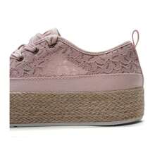 Skechers Giày nữ thoải mái, nhẹ nhàng, kiểu dáng thường ngày mùa xuân 2026, giày nữ BOBS SESAME Series bằng vải canvas thoáng khí có dây buộc, mã sản phẩm 114008-BLSH - Màu hồng nude - Xem 8