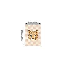 1/6pcs Vintage Checkered Animal Wall Art Decor, Nursery Canvas Print, Danish Macaron Color Tone Painting Poster, Cute Decorative Painting For Boys And Girls Bedroom, Unframed - Multicolor - View 27