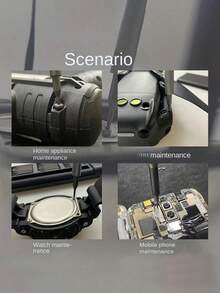 25合1精密螺丝刀套装，多功能智能手机和平板电脑拆装维修工具，塑料材质，不可充电 - 包含各种螺丝刀头 - B-黑色 - 查看 8