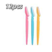 12/15/25片装眉毛修剪器，带收纳盒，脱毛剃须刀片，修剪工具，带容器，面部眉毛修剪器 - 多色 - 查看 6