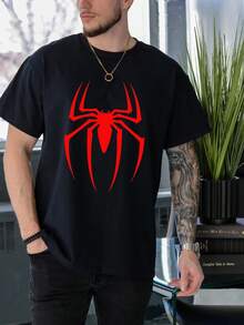 Spider Shirt, SPIDERMANS Shirt, Miles Morales Shirt, Valentine's Day Gift For Him, SPIDERMANS Tee, SPIDER-MANS Shirt, Superhero Shirt Men Clothes,Funny T Shirts,Jersey Shirts,Graphic Tee,Tops For Women,,Summer Tops,Tops For Going Out,Black Tops,Girls Clothes,Boys Clothes,Summer Holiday Outfits,Holiday Outfits For Women - Black - View 1