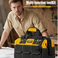 4 Inch Tool | 6 Pockets Large Capacity, Polyester, Yellow/Blue - A - View 4