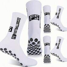 Letter Pattern Anti-Slip Soccer Socks - Multicolor - View 1