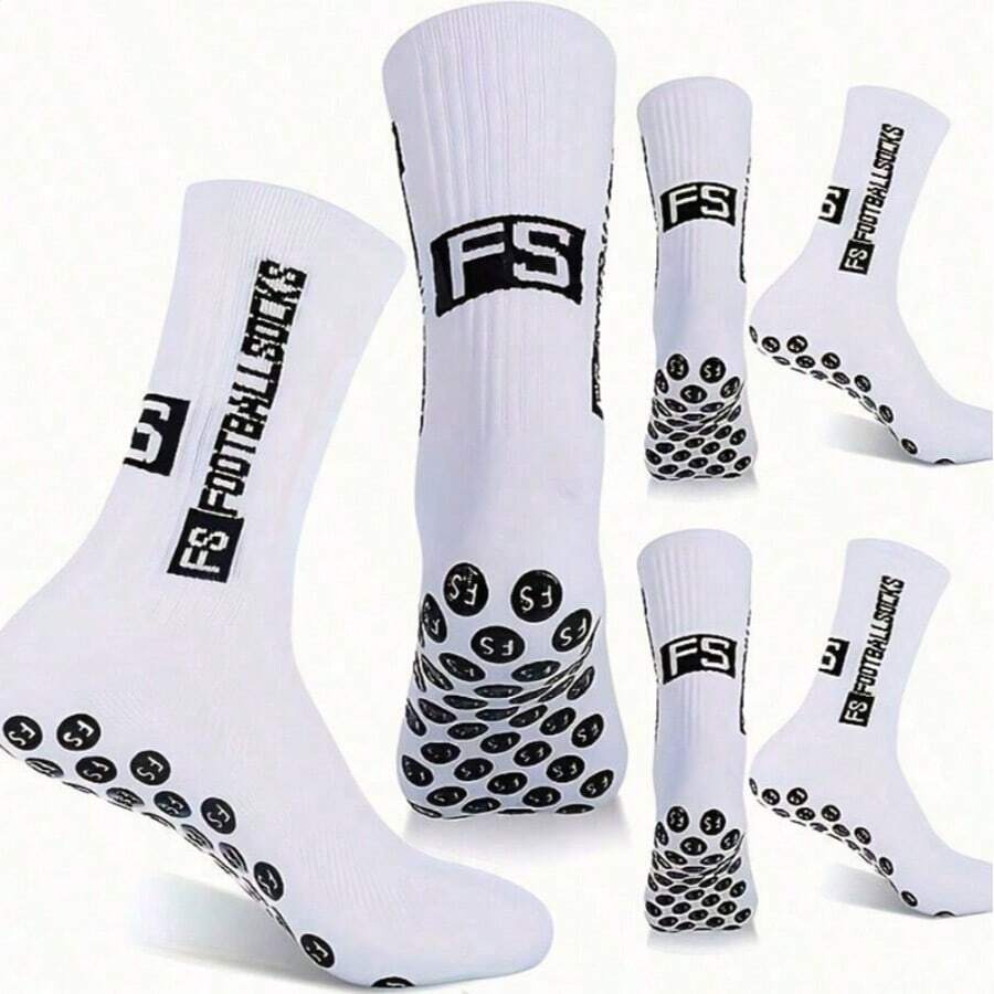 Letter Pattern Anti-Slip Soccer Socks - Multicolor - View 1