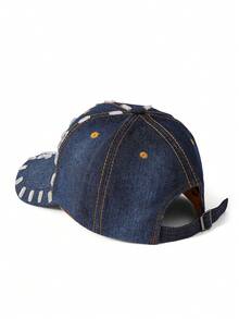 1pc Women's Adjustable Rhinestone Baseball Cap, Fashionable Versatile Peaked Hat, Unisex - Baseball Cap - View 9