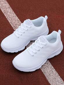 (Size nhỏ) Giày thể thao nữ mùa hè đan móc thời trang, giày sneaker casual, giày chạy bộ, giày tập thể dục, giày lưới thoáng khí, giày casual mới, giày đi bộ kiểu Bắc Kinh cổ điển, giày học sinh, giày thể thao mùa hè thoải mái cho nữ, phong cách Bohemian, mũi tròn, buộc dây, độ co giãn cao, thoáng khí, chống trượt - trắng - Xem 6