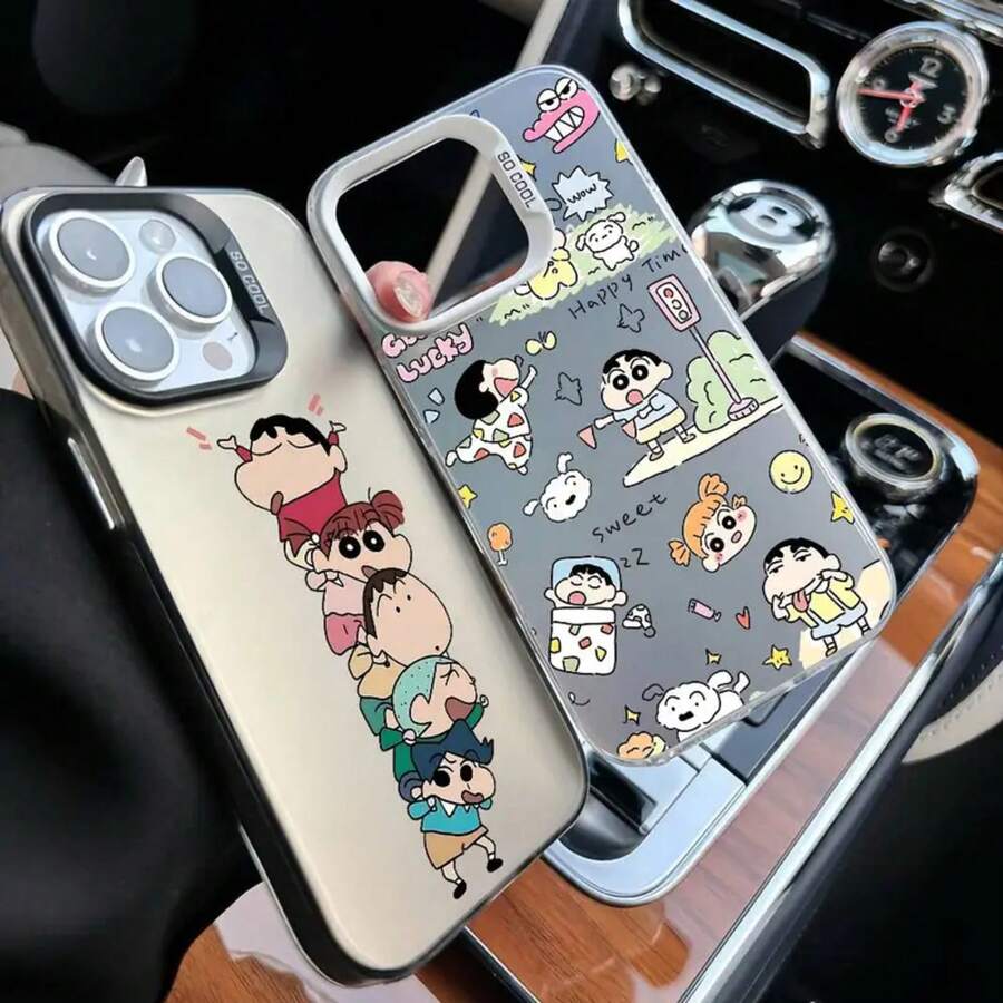 Funda de teléfono con diseño de dibujos animados de Crayon Shin-chan para Phone17air, 16, 15, 14, 13, 12, 11 - z8 - Ver 1