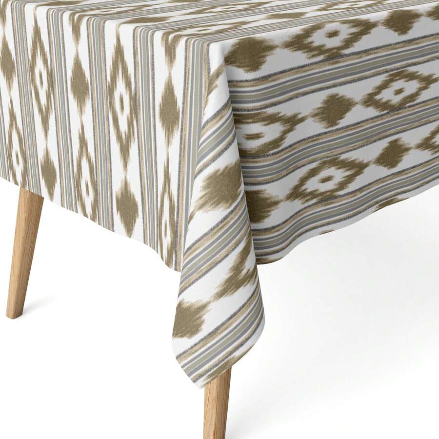 Kiva Stain-Resistant Resinated Tablecloth, Extra Soft To The Touch And Waterproof, Sizes From 100x140 To 300x140 Cm And Round 140 Cm - Stain-Resistant Tablecloth For Rectangular And Round Tables - Available In 12 Designs - Option 1 - View 1