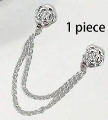 1pcs Adjustable Sleeve Cuff Fastener, Waist Cincher T-Shirt Shortener, Jeans Hem Clips, Multi-Functional No-Sew Button Clips For Pants, Sleeves, Skirts And Dresses (3 Colors Available) (1/24/6pcs) Optional - Bạc - Xem 5