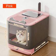 Large Cat Litter Box Enclosed, 4-In-1 Top Entry & Front Pull Drawer With Odor Control Carbon Bags & Scoop, Extra Large Splash-Proof Kitty Toilet Box For Multiple Cats (Fits Up To 44 Lbs), Easy Clean Modern Pet House - 均碼 - 查看 13