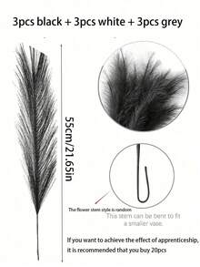 1/10pcs Artificial Pampas Grass, Valentine's Day Decor, 55cm/21.65in Pink, White, Beige Artificial Pampas Grass, Fluffy Artificial Boho Decor, Suitable For Halloween, Christmas, Pink Artificial Pampas Grass Stems Can Be Used For Vase Filler, Farmhouse, Home, Wedding Decor (Pink, White, Beige), Room Decor, Fall Decor, Home Decor, Halloween Decor, Teacher Gift, College Dorm Supplies, Dorm Decor - Multicolor - View 4
