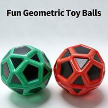 New Solid 7cm/2.8in Jumbo Geometric Stress Relief Ball, High Elastic PU Foam Outdoor Sports Toy - Multicolor - View 5