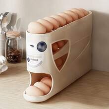 1PC Rolling Egg Rack - Space-Saving Side-Door Design, Can Hold 30 Eggs, Smooth And Glossy Finish, Convenient Handle, Suitable For Kitchen And Refrigerator Storage |     Modern Kitchen Accessories |     Durable Plastic Material - Trứng trắng, 1 gói (30 quả trứng mỗi gói) - Xem 12