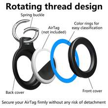 Airtag Protective Case, Hard Shell Protective Cover With Rotatable Buckle, Keychain For Airtag Anti-Lost Locator - View 5