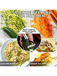 Stainless Steel Heavy Duty Peeler - One-Click Sharp Blade Suitable For Vegetables, Fruits And Cheese, Ergonomic Handle Design, Material, Easy To Clean - Great Gift For Adults And Cooking Students - Multi-color Peeler - View 4