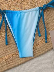 Bộ bikini nữ thời trang mới, kiểu dáng thường ngày, gợi cảm, thanh lịch, cao cấp, phối màu ombre xanh dương và trắng, gồm 3 mảnh, thích hợp cho đi biển, hẹn hò, dự tiệc vào mùa xuân/hè. - Nhiều màu - Xem 7