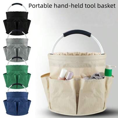 轻便便携野餐篮，可折叠手持储物篮，适合家庭和户外使用