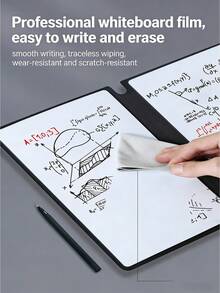 Fashionable Reusable A5 Whiteboard Notebook: Weekly Planner, Faux Leather Memo Pad, With Whiteboard Marker And Eraser Cloth Included - Multicolor - View 4