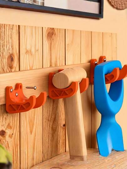 2/4件套园艺工具挂架套装，壁挂式挂钩，适用于扫帚、铲子、耙子等，螺丝固定式收纳架，紧凑型整理架