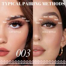 CALAILIS 72Pcs Glue-Free Eyelash For Beginner D-Curl Self Adhesive Eyelashes Natural False Eyelashes No Need Glue(AC58) - D - View 5