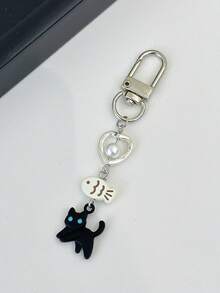 1个“黑猫不吃鱼”可爱吊坠，简约个性化手机挂绳，CCD相机挂绳 - 彩色 - 查看 5