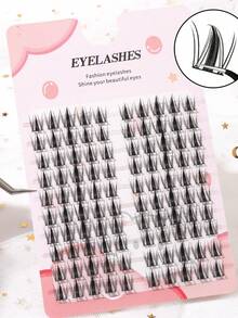 100pcs C-Curl Cartoon False Eyelashes, Soft & Natural, Lightweight Design, Reusable, Suitable For Daily Wear Eyelash Clusters, Eyelash Extensions, Individual Lashes - C - View 5