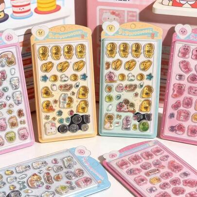 1张卡通贴纸，派对礼品及手工制作，房间装饰 | 主题贴纸 | 塑料贴纸，派对装饰 | 精致设计，无需电源，适合作为节日礼物、生日礼物、派对礼品、圣诞节、复活节、感恩节、毕业礼物
