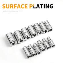 1 Set Manual Tools: Ratchet Wrench, 24-Tooth Straight Handle, 72-Tooth Bent Handle, Quick Release, Bi-Directional, Car Repair Hardware Tools 1/4", 1/2" Large & Small Short Hex Socket Tools 8-32mm, Quick Car Repair Mechanic Socket Set - A - View 14
