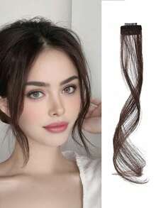 1pc Dragon Beard Bangs Synthetic Wig, Figure-Eight Shape, Slightly Curled On Both Sides, Naturally Modifies The Face Shape, Figure-Eight Bangs, Hair Clip, Hair Claw, Hair Clip, Hair Clip, Hair Accessories - Multicolor - View 9