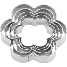 5 Pcs Heart Shape Smooth Curved Cookie Cutter Set Stainless Steel Cookie Cutter - Silver - View 14