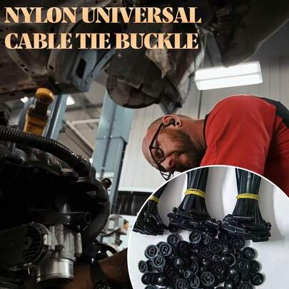 (10/20/50/100 piezas) Bridas universales de nailon, pasadores y sujetadores a presión, correas de sujeción de plástico multifuncionales, para reparación rápida de automóviles y uso diario