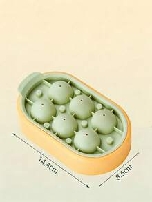 1pc Soft Silicone Ice Cube Tray, Homemade Round Ice Ball Maker, Refrigerator Ice Mold - Multicolor - View 5