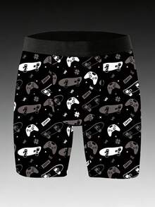 1 chiếc quần boxer nam kiểu dáng độc đáo, họa tiết đường phố Mỹ, phong cách thường ngày dành cho dân mê công nghệ, chất liệu vải dệt kim, kiểu dáng thể thao rộng rãi, thoáng khí và thấm hút mồ hôi, mềm mại và thân thiện với da, quần lót boxer thể thao thường ngày. - Nhiều màu - Xem 2