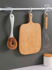 5pcs No Drill Wall Hooks, Hanging Hooks For Bathroom, Bedroom, Closet, Entryway - Black - View 9